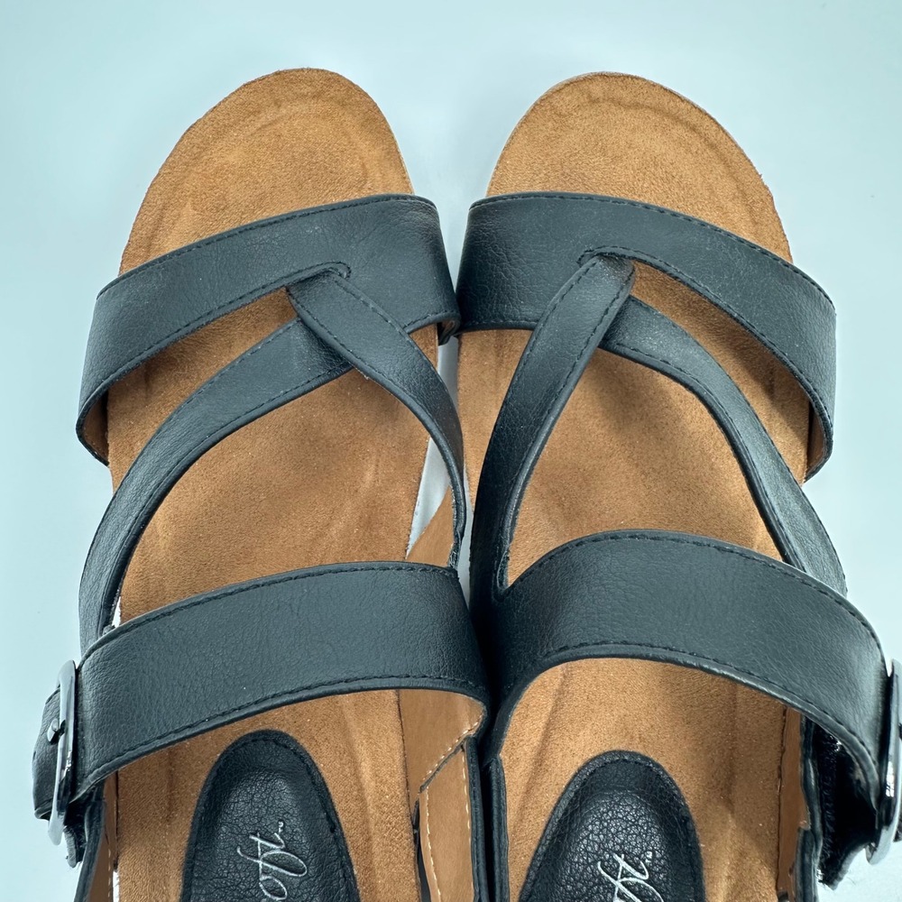 EuroSoft Evelyn Wedge Sandal Black Size 9.5 - Picture 3 of 12